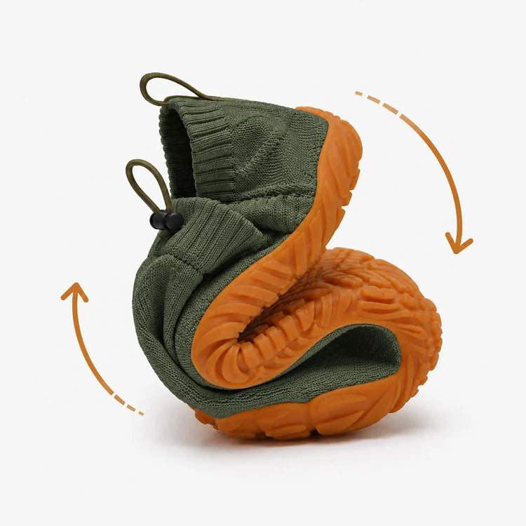 Toeluna Flex Knit Lightweight Slip-On Walking Shoes - Army Green