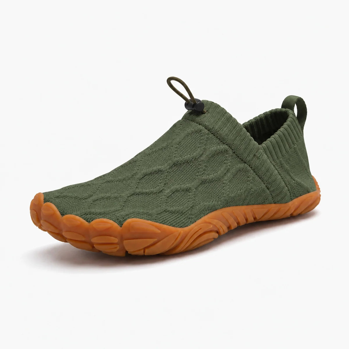 Toeluna Flex Knit Lightweight Slip-On Walking Shoes - Army Green