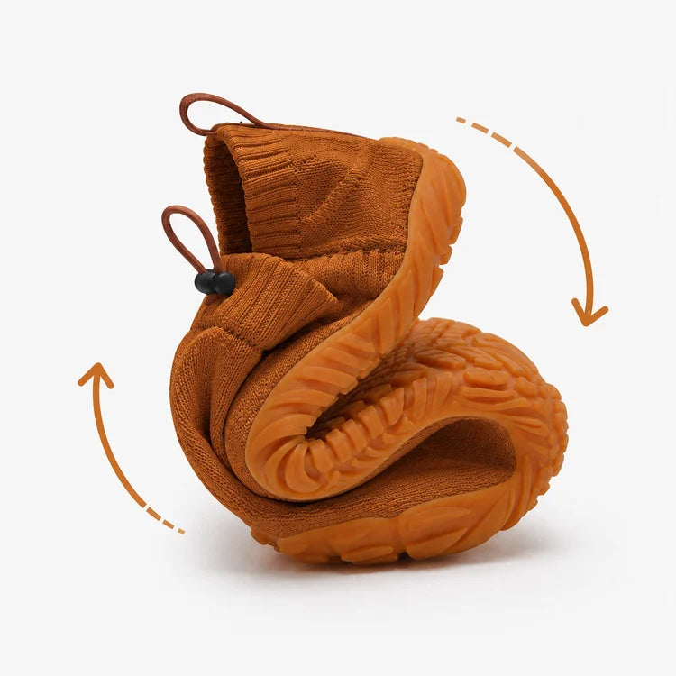 Toeluna Flex Knit Lightweight Slip-On Walking Shoes - Burnt Orange