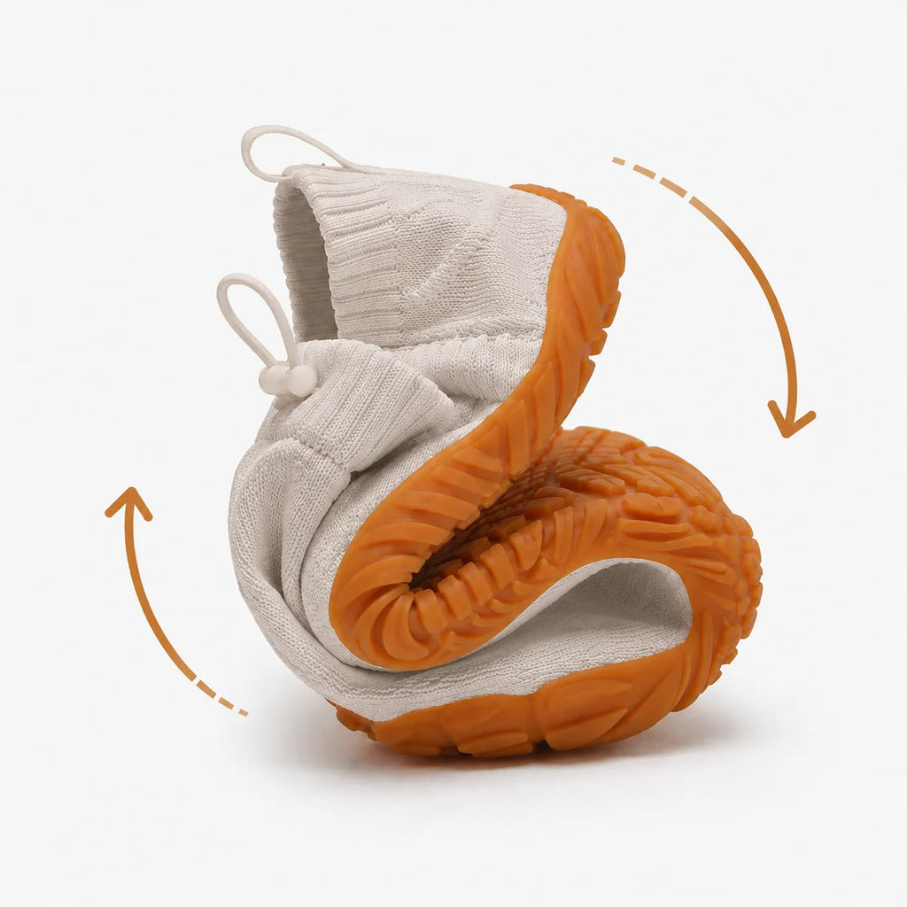 Toeluna Flex Knit Lightweight Slip-On Walking Shoes - Cream
