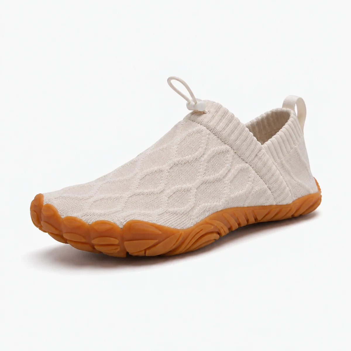 Toeluna Flex Knit Lightweight Slip-On Walking Shoes - Cream