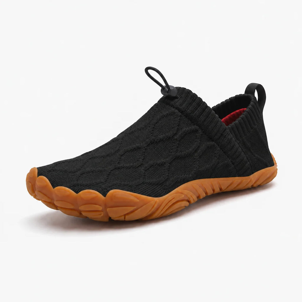 Toeluna Flex Knit Lightweight Slip-On Walking Shoes - Black