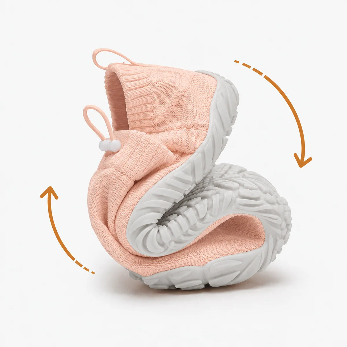 Toeluna Flex Knit Lightweight Slip-On Walking Shoes - Soft Pink