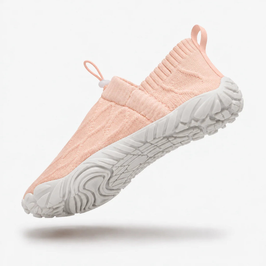 Toeluna Flex Knit Lightweight Slip-On Walking Shoes - Soft Pink